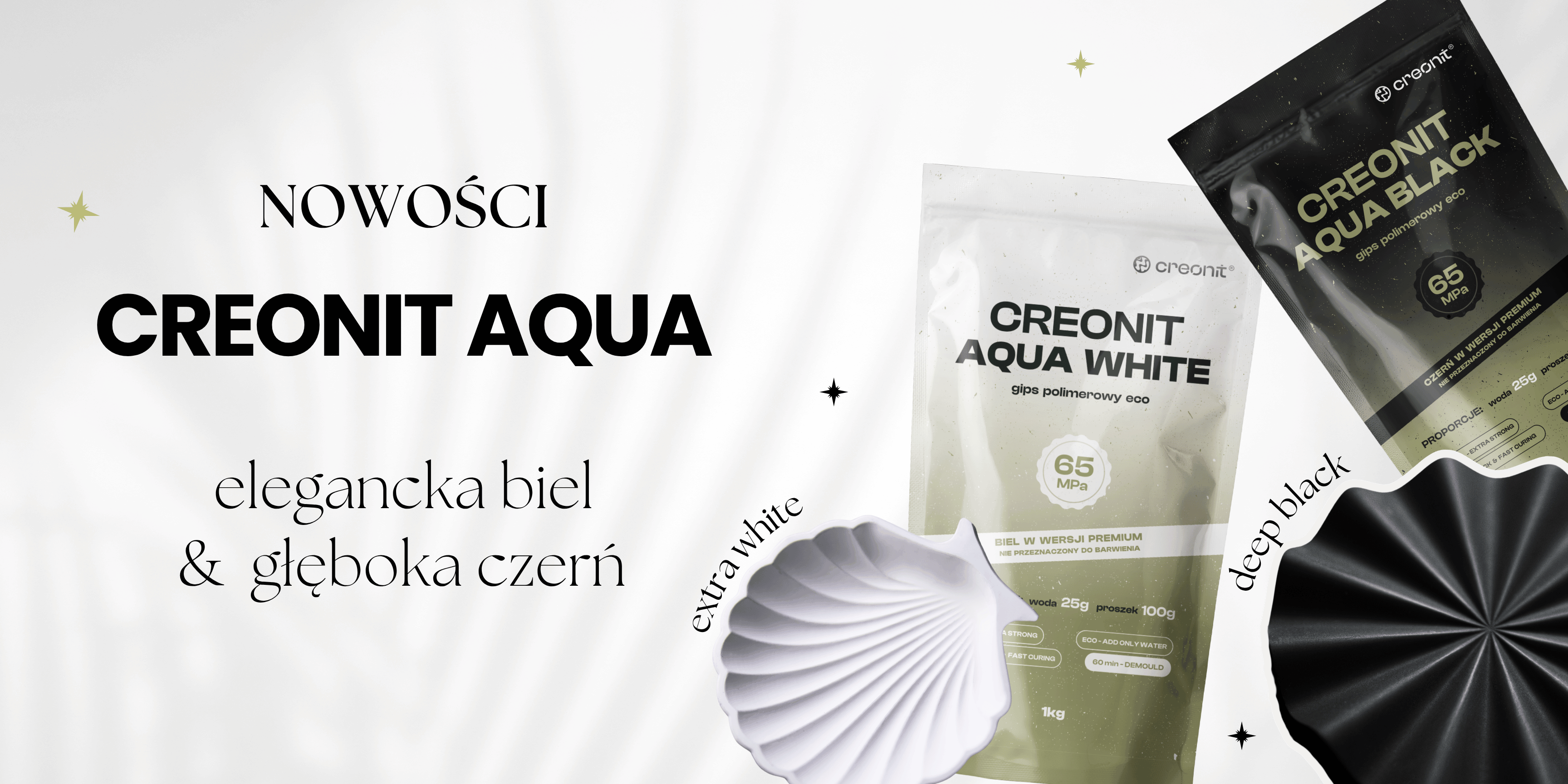Nowości Creonit Aqua — Aqua White i Aqua Black, elegancka biel i głęboka czerń