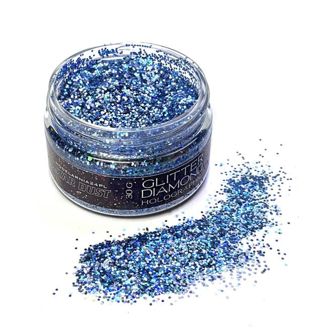 HB4 Brokat Holograficzny Niebieski 30g