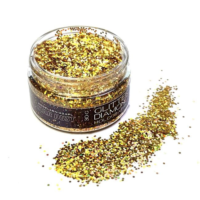 HB9 Brokat holograficzny Złoty 30g