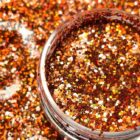 HB10 Brokat Holograficzny Pomarańczowy